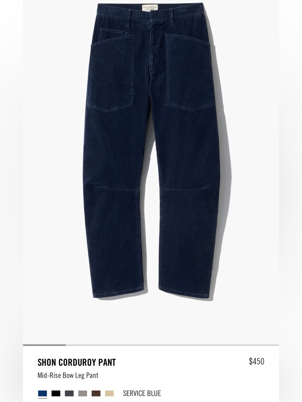 Nili Lotan SHON corduroy pant